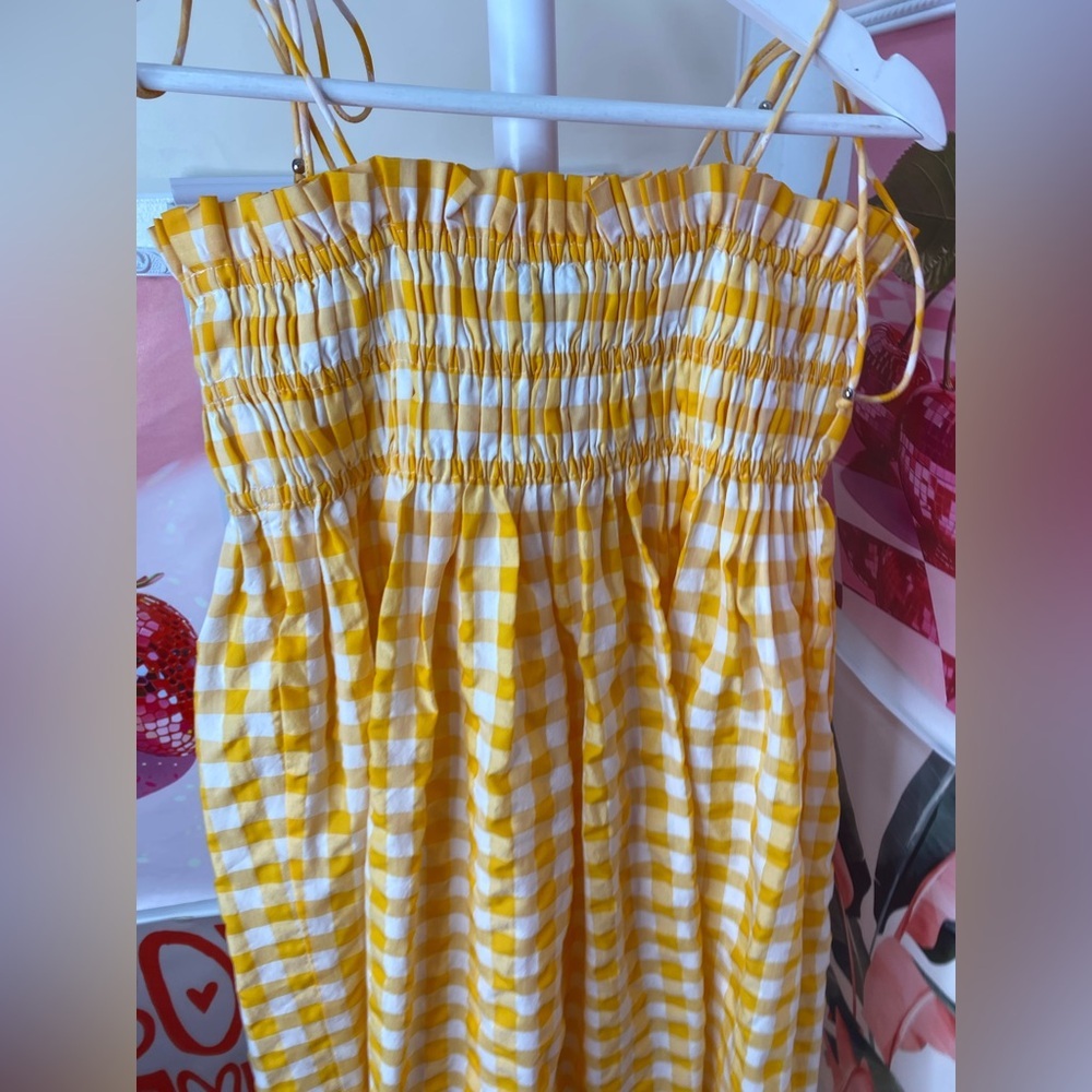 ESTEELE. Yellow Gingham Kids Dress